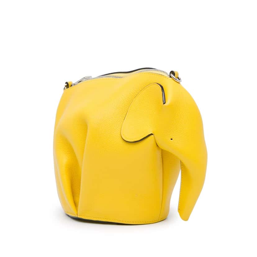 Loewe Mini Calfskin Elephant Crossbody Yellow Leather Good condition - Inside View