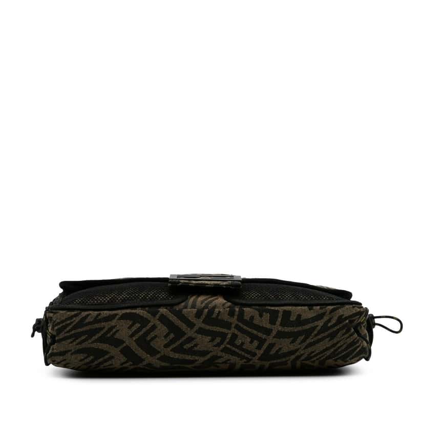 Fendi Large Zucca Vertigo Mesh Baguette Satchel Brown Canvas Good condition - Inside View