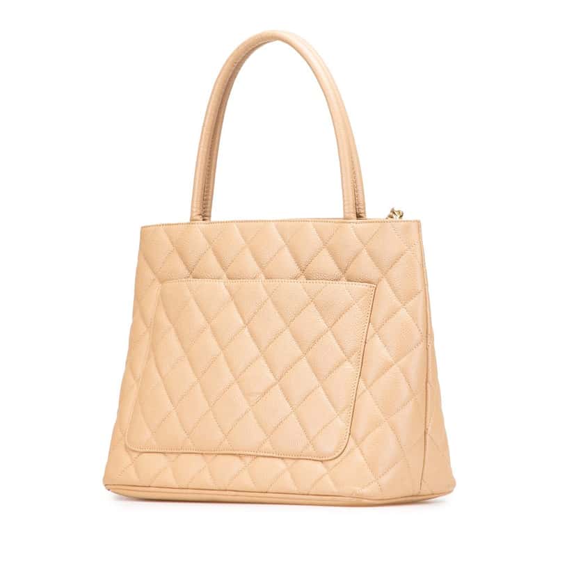 Chanel Caviar Medallion Tote Brown Leather Good condition - Back View