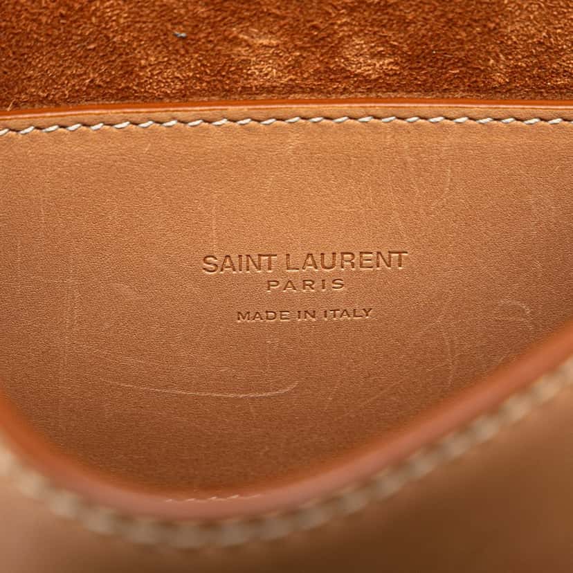 Saint Laurent Small Leather Kaia Crossbody Brown Leather Good condition - Box View