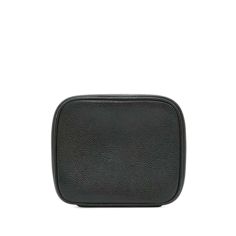Chanel CC Caviar Vanity Bag Black Leather Good condition - Inside View