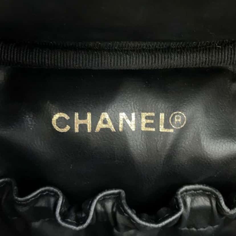 Chanel CC Caviar Vanity Bag Black Leather Good condition - Box View