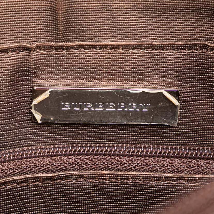 Burberry House Check Canvas Tote Brown Canvas Good condition - Box View