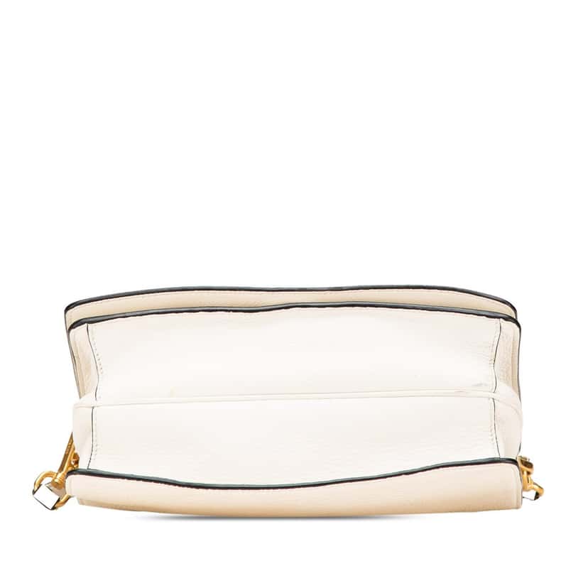 Prada Vitello Daino Flap Crossbody White Leather Good condition - Inside View