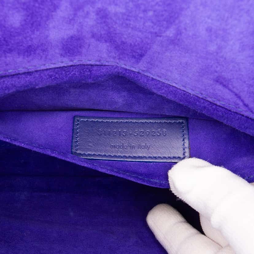 Saint Laurent Calfskin Classic Y Ligne Clutch Blue Leather Good condition - Box View