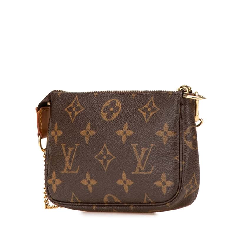 Louis Vuitton Monogram Mini Pochette Accessoires Brown Canvas Good condition - Back View