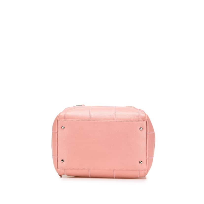 Chanel Small Choco Bar Caviar Shoulder Bag Pink Leather Good condition - Inside View