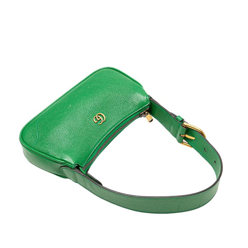 Gucci Mini Leather Aphrodite Shoulder Bag Green Leather Very good condition - Model View