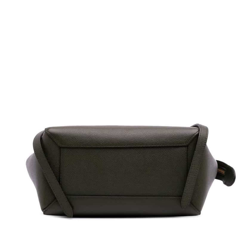Celine Micro Grained Calfskin Belt Bag Green Leather Good condition - Inside View