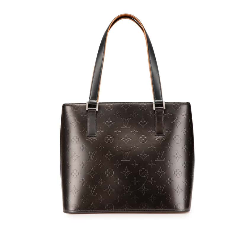 Louis Vuitton Monogram Mat Stockton Grey Leather Good condition - Front View