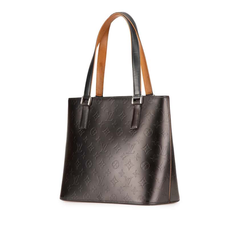 Louis Vuitton Monogram Mat Stockton Grey Leather Good condition - Back View
