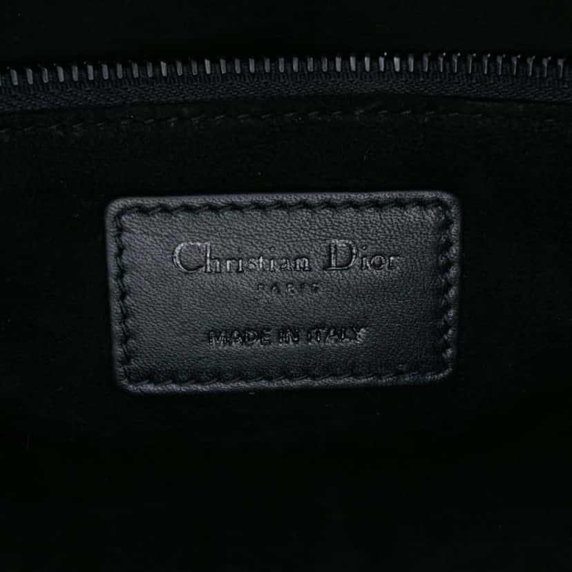 Dior Small Smooth Calfskin Painted Heart Clover Lady Dior Black Leather Good condition - Box View
