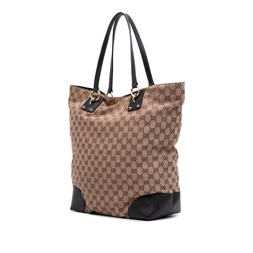 Gucci Large GG Canvas GG Charm Tote Brown Canvas Good condition - Back View