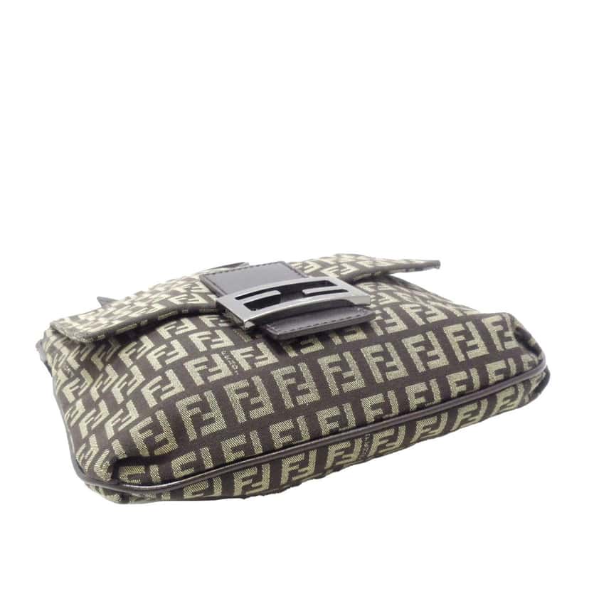 Fendi Zucchino Crossbody Brown Canvas Good condition - Model View