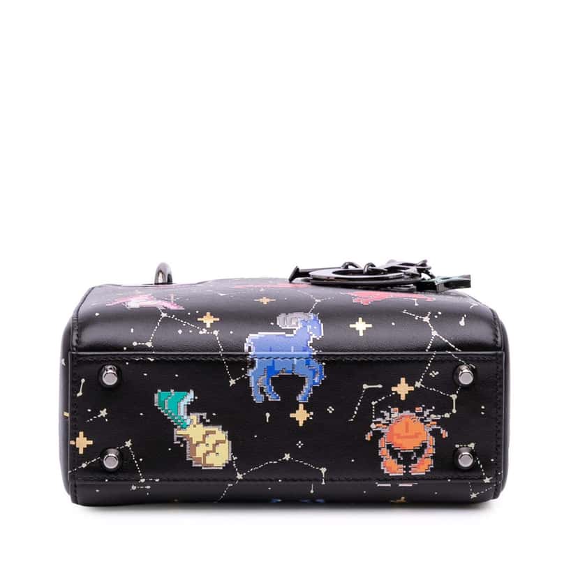 Dior Mini Calfskin Pixel Zodiac Lady Dior Black Leather Good condition - Inside View