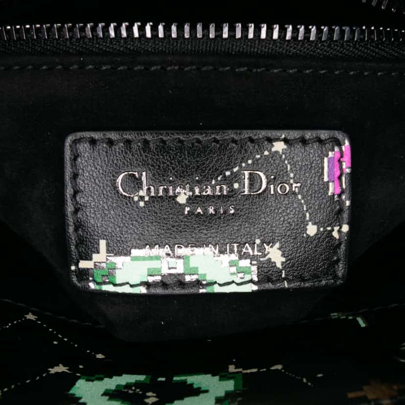 Dior Mini Calfskin Pixel Zodiac Lady Dior Black Leather Good condition - Box View