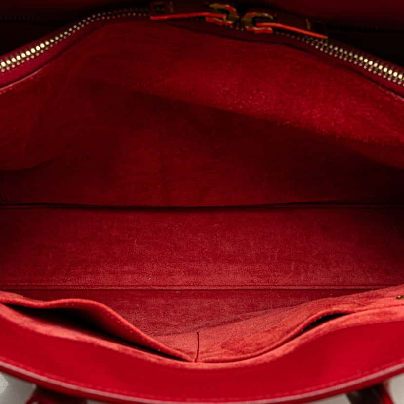 Saint Laurent Small Leather Sac De Jour Satchel Red Leather Good condition - Model View