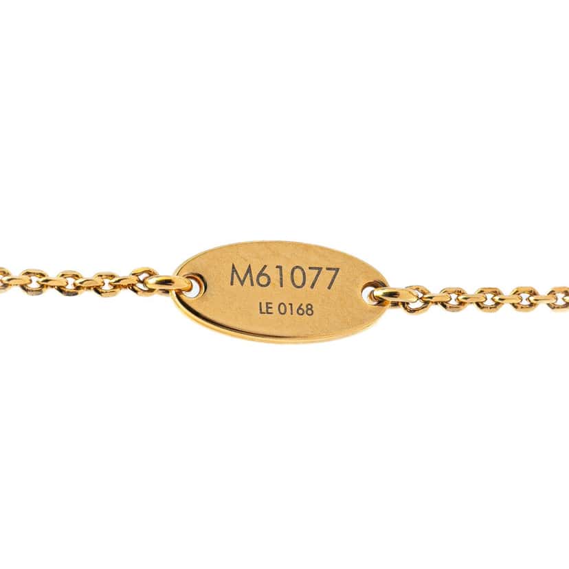 Louis Vuitton Gold Plated LV and Me Letter V Pendant Necklace Gold Metal Good condition - Inside View