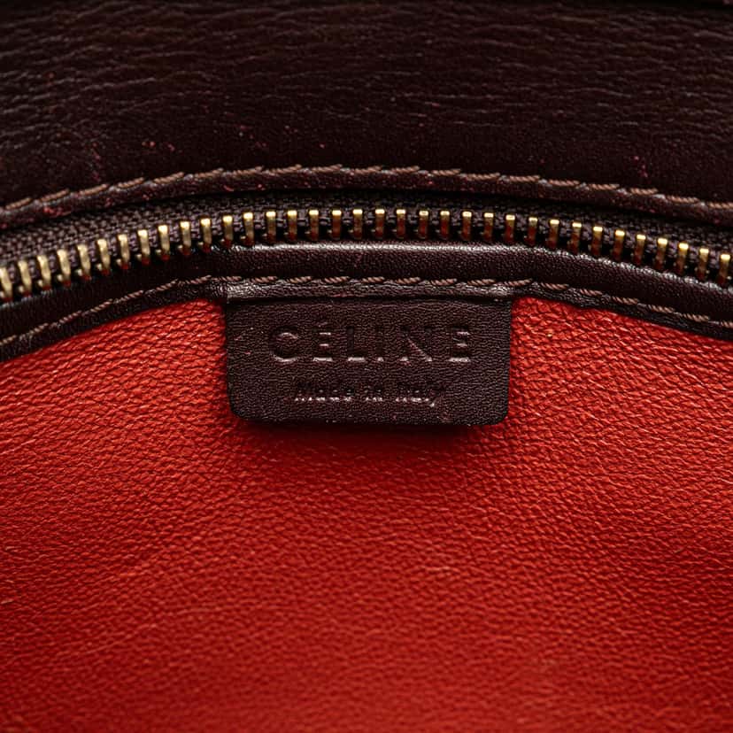 Celine Nano Tricolor Leather Luggage Tote Red Leather Good condition - Box View