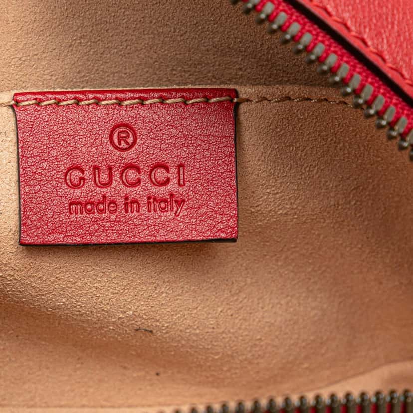 Gucci GG Marmont Matelasse Leather Belt Bag Red Leather Good condition - Box View
