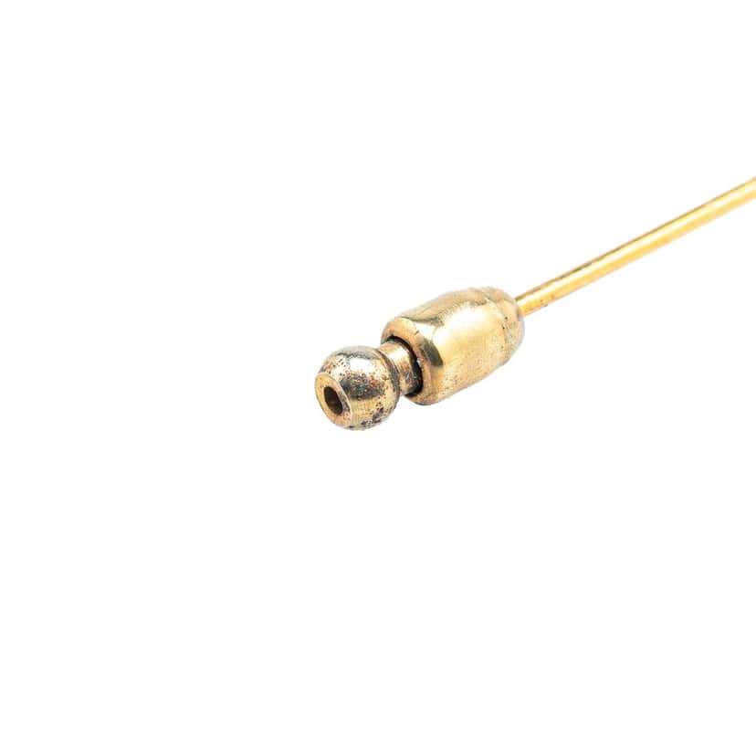 Chanel Gold Plated CC Crystal Brooch Pin Gold Metal Good condition - Box View