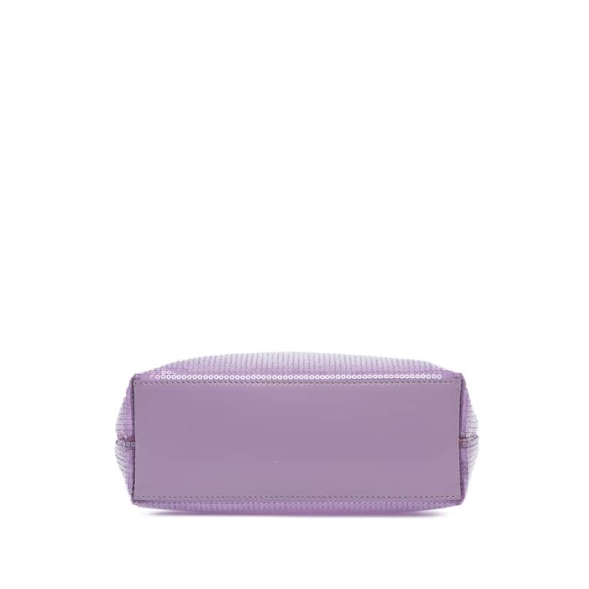 Prada Small Sequined Mesh Logo Tote Purple Polyester Good condition - Inside View