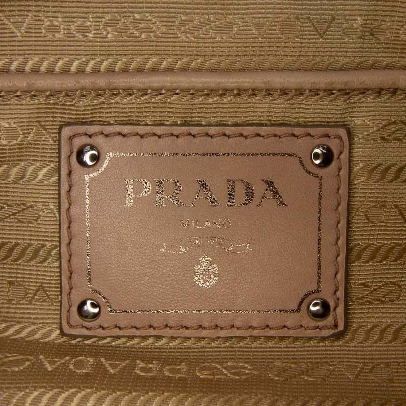 Prada Nappa Gaufre Satchel Brown Leather Very good condition - Box View