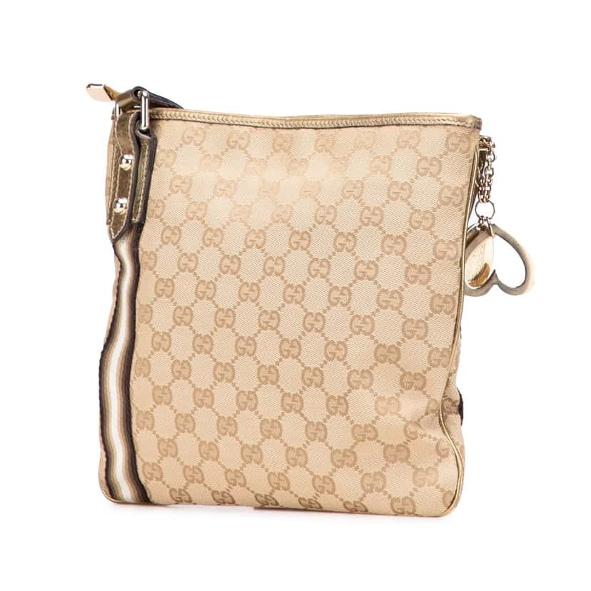Gucci GG Canvas Jolicoeur Crossbody Brown Canvas Good condition - Back View