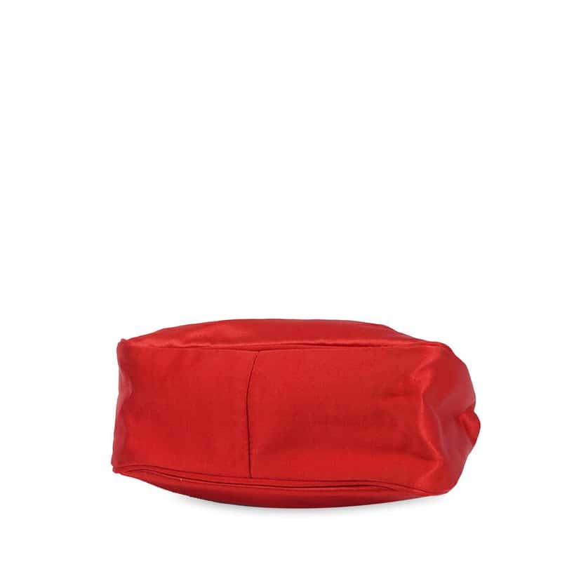 Prada Satin Frame Handbag Red Satin Good condition - Inside View