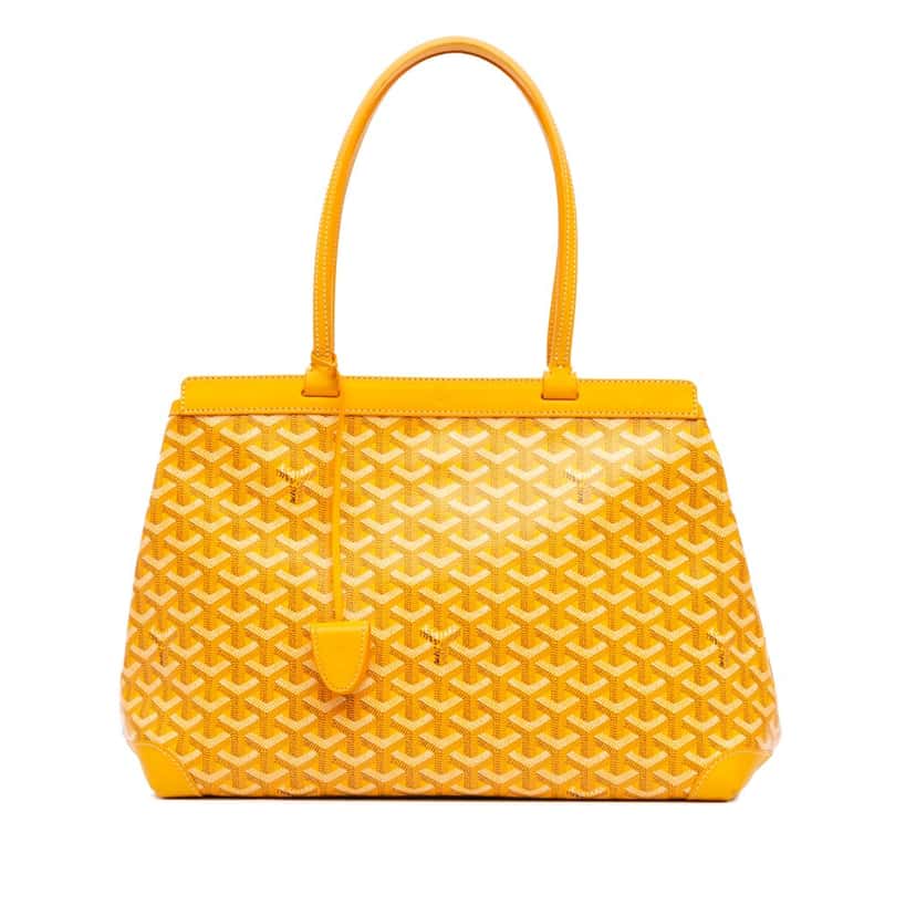 Goyard Goyardine Bellechasse PM Yellow Canvas Good condition - Front View