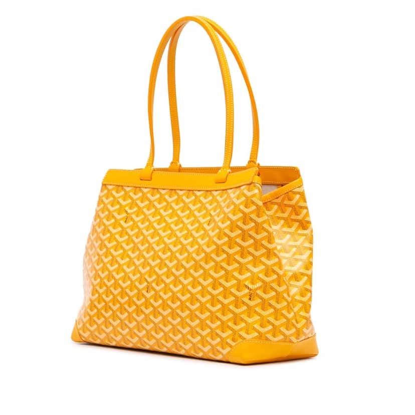 Goyard Goyardine Bellechasse PM Yellow Canvas Good condition - Back View