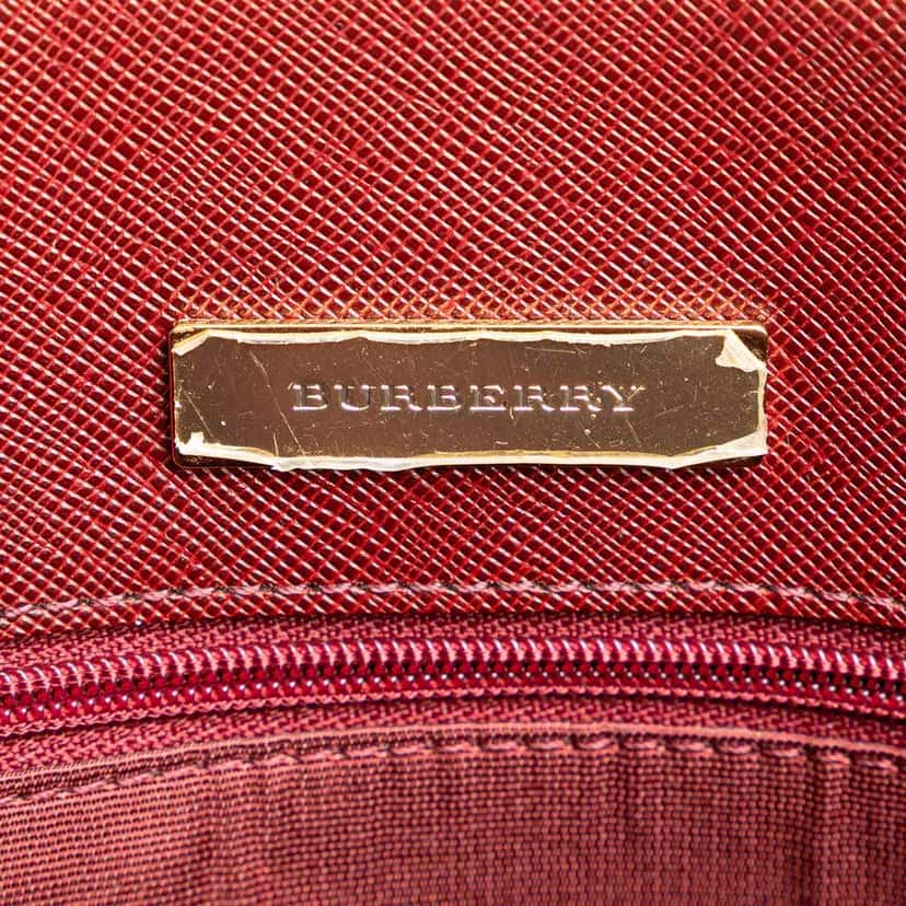 Burberry House Check Canvas Tote Brown Canvas Good condition - Box View