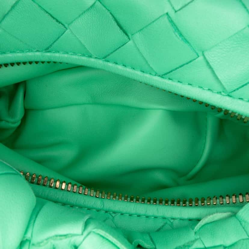 Bottega Veneta Mini Nappa Intrecciato Jodie Green Leather Good condition - Model View