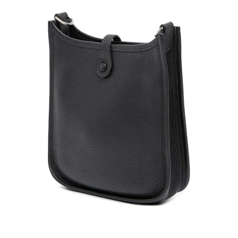 Hermès Clemence Evelyne TPM Blue Leather Good condition - Back View