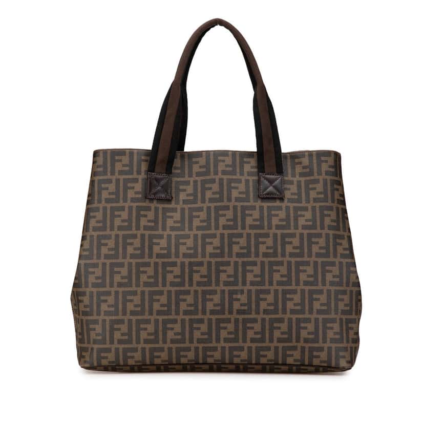 Fendi Zucca Spalmati Tote Brown Canvas Good condition - Front View