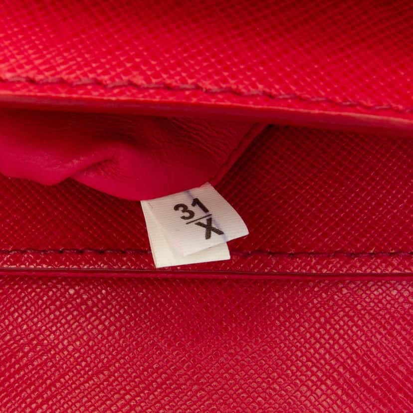 Prada Saffiano Sound Lock Satchel Pink Leather Very good condition - Box View