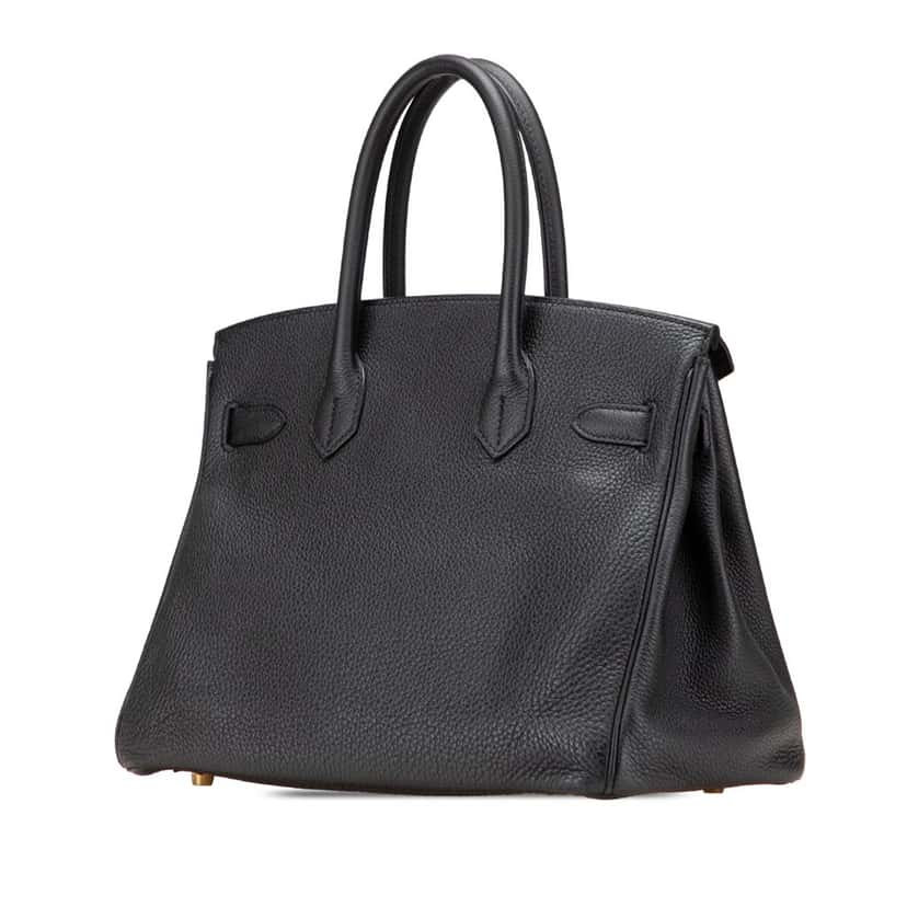 Hermès Togo Birkin Retourne 30 Black Leather Good condition - Back View