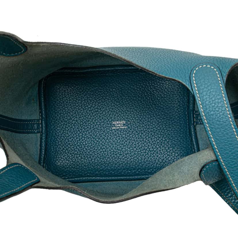 Hermès Clemence Picotin Lock 18 Blue Leather Good condition - Model View