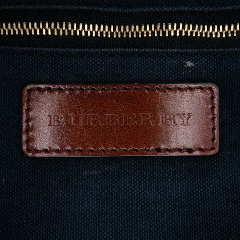 Burberry Medium House Check Canvas Bridle Orchard Handbag Brown Canvas Good condition - Box View