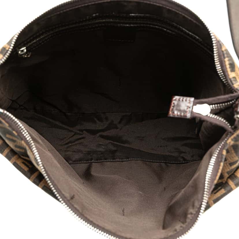 Fendi Zucca Canvas Shoulder Bag Brown Canvas Good condition - Model View