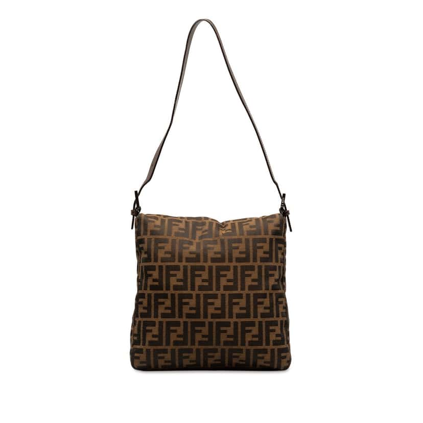 Fendi Zucca Canvas Shoulder Bag Brown Canvas Good condition - Inside View