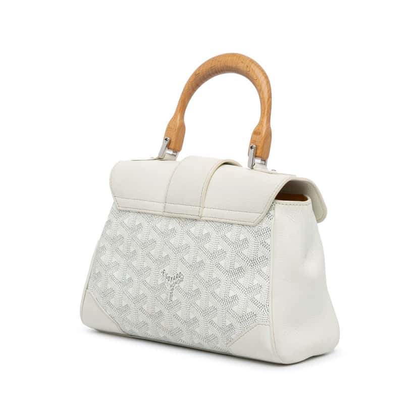 Goyard Mini Goyardine Saigon Souple White Canvas Good condition - Back View