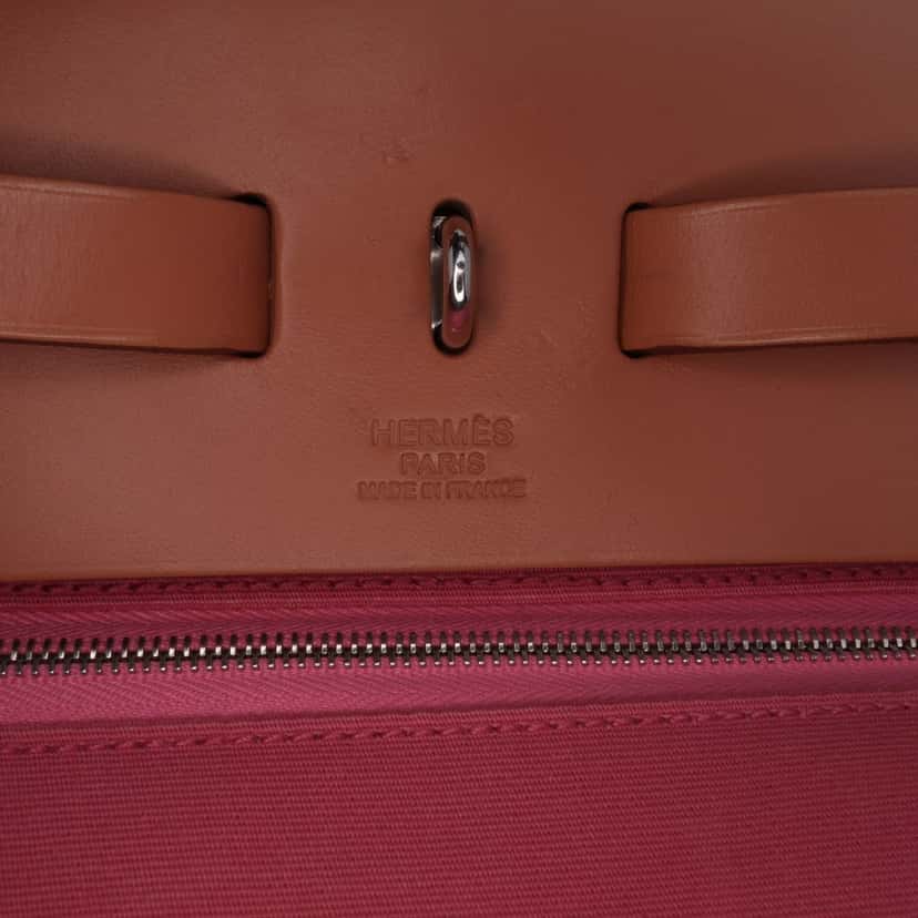 Hermès Toile Herbag Zip 39 Pink Canvas Good condition - Box View