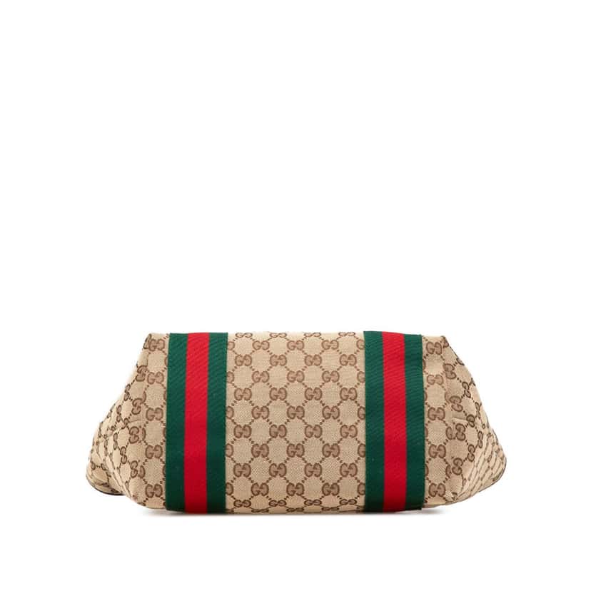 Gucci GG Canvas Web Jolie Tote Brown Canvas Good condition - Inside View