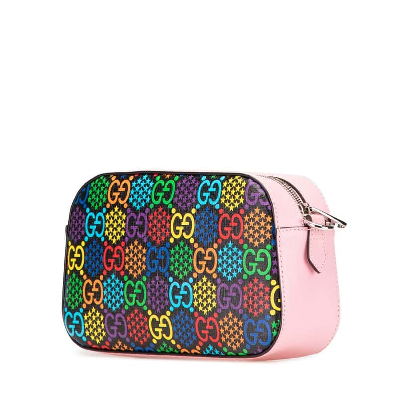 Gucci GG Supreme Psychedelic Crossbody Pink Canvas Good condition - Back View