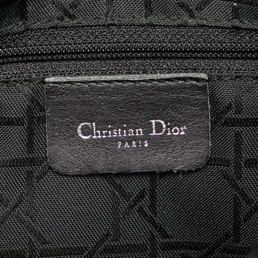 Dior Medium Canvas Cannage Leopard Print Lady Dior Brown Canvas Good condition - Box View