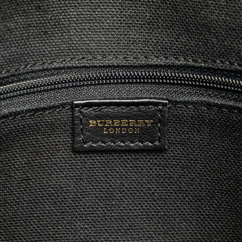 Burberry Nova Check Trimmed Canvas Crossbody Black Canvas Good condition - Box View
