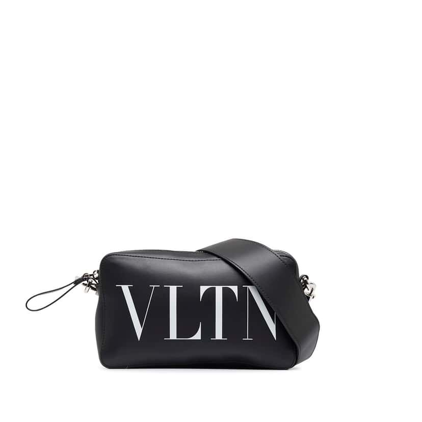 Valentino VLTN Crossbody Bag Black Leather Good condition - Front View