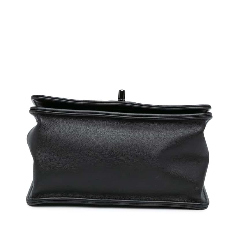 Chanel Mini Calfskin Propeller Flap Black Leather Very good condition - Inside View