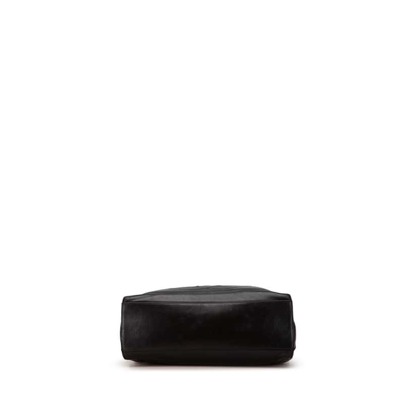 Chanel CC Lambskin Chain Tote Black Leather Fair condition - Inside View